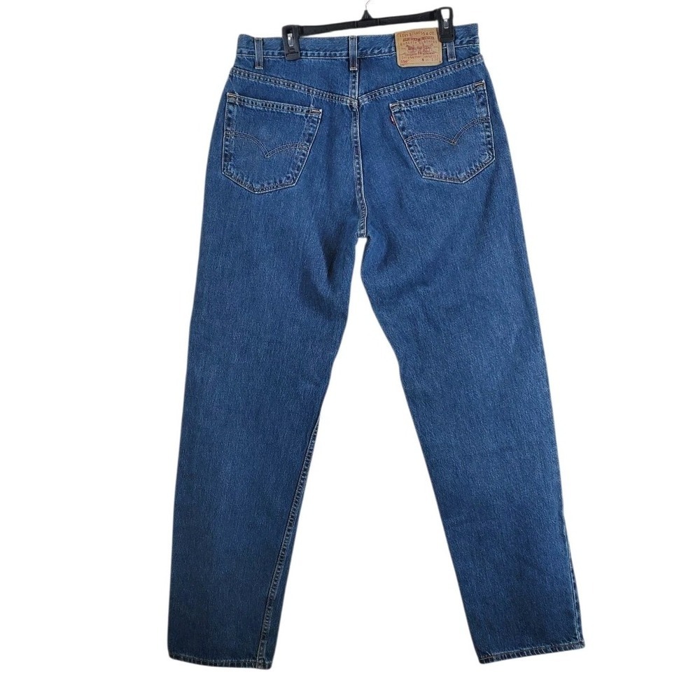 Vtg Y2K Levis 550 Blue Jeans Mens 36x34 Relaxed Fit Dark Wash 06/02 USA Made